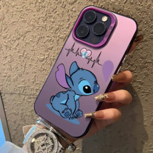 Coque iPhone Stitch Couple (Rose)