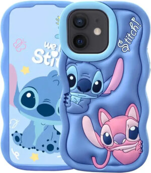 Coque iPhone Stitch et Angel Bleu