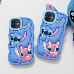 Coque iPhone Stitch et Angel Bleu