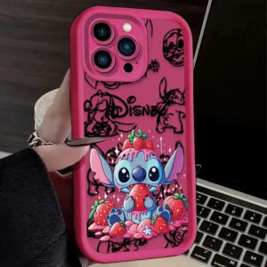 Coque iPhone Stitch Fraise (Rose)