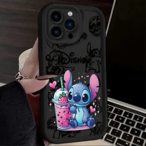 Coque iPhone Stitch Milkshake (Noir)