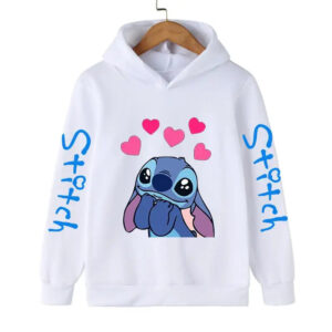 Hoodie Stitch Amoureux (Blanc)