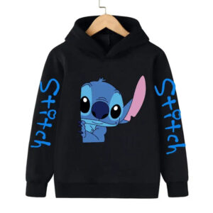Hoodie Stitch Cache Cache (Noir)