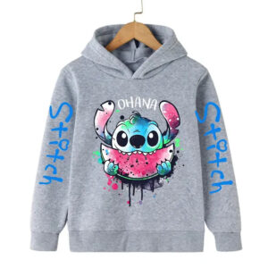 Hoodie Stitch Ohana (Gris)