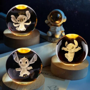Lampe Stitch 3D Boule de Cristal