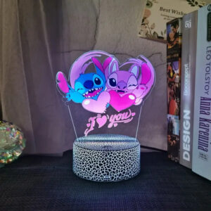 Lampe Stitch Je t’Aime