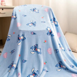 Plaid Couverture Stitch Bleu