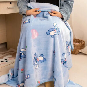 Plaid Couverture Stitch Bleu