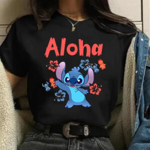 T-Shirt Stitch Aloha Noir