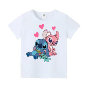 T-Shirt Stitch et Angel Blanc